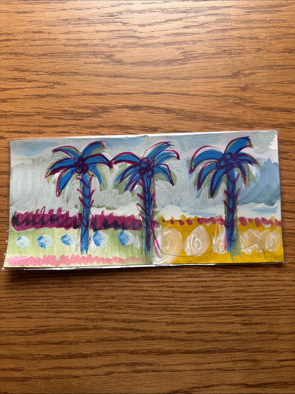 Original Art - Hand-Painted Palm Trees